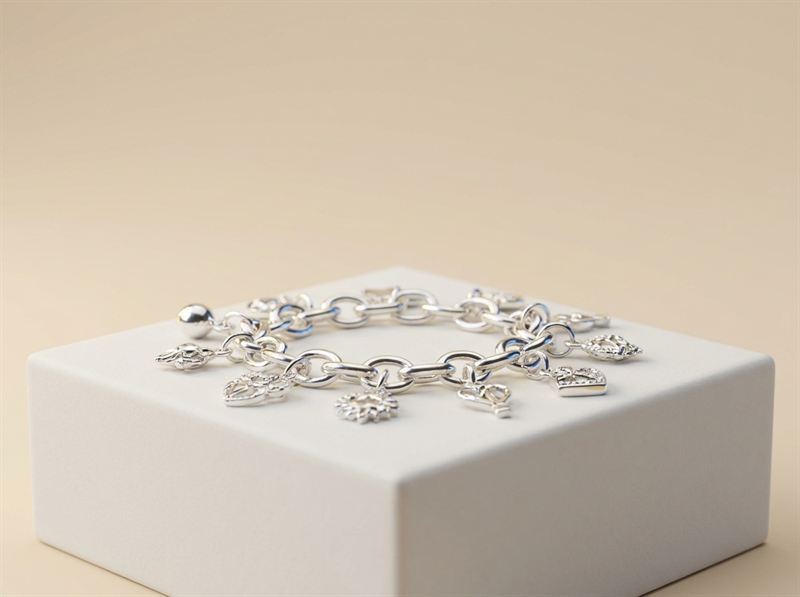 Charm bracelet, silver